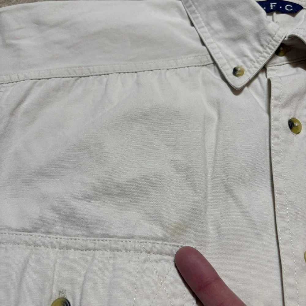 Vtg Indiana Jones Shirt Mens Medium White Button‎ Down LS Raiders Lost Ark 90s